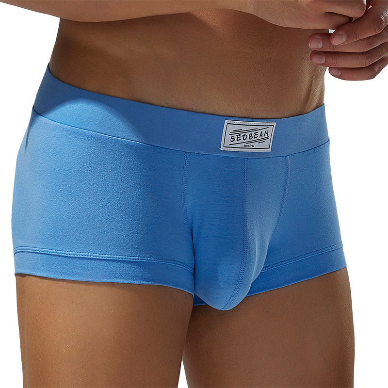 6 pieces SEOBEAN Men's underwear comfortable sweat-wicking boxers men's bump shorts