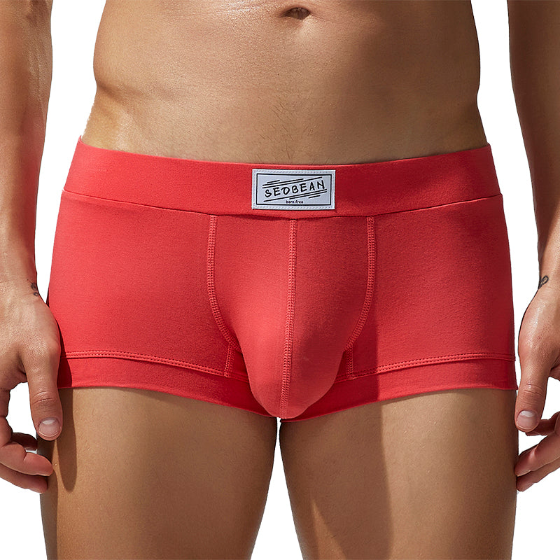 6 pieces SEOBEAN Men's underwear comfortable sweat-wicking boxers men's bump shorts