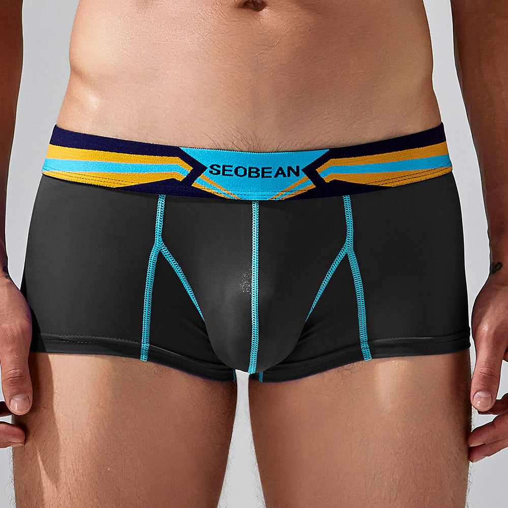 7 pieces SEOBEAN Men's underwear comfortable sweat-wicking boxers men's bump shorts