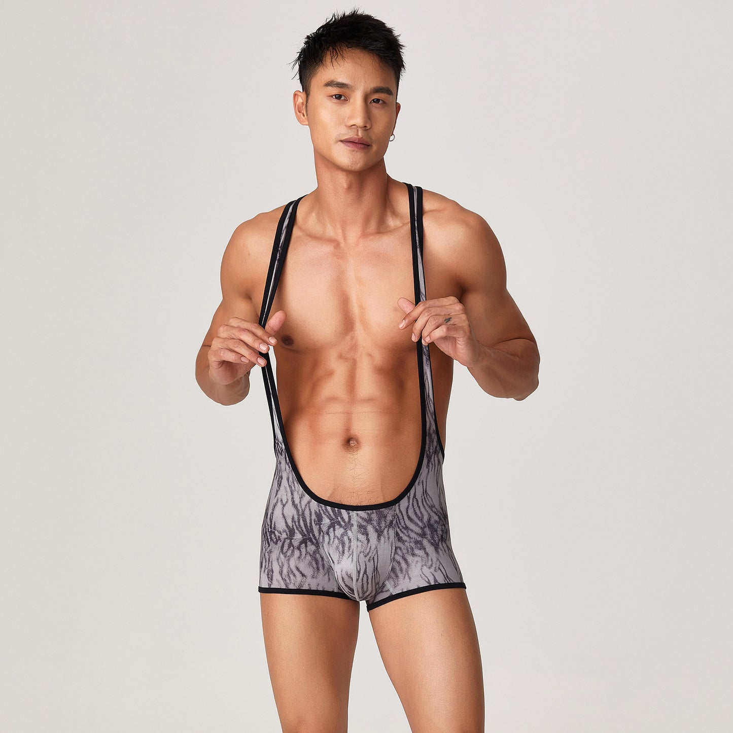 Tauwell Men's sports one-piece vest cycling weightlifting boxing track and field running marathon jumpsuit yoga fitness sports shorts