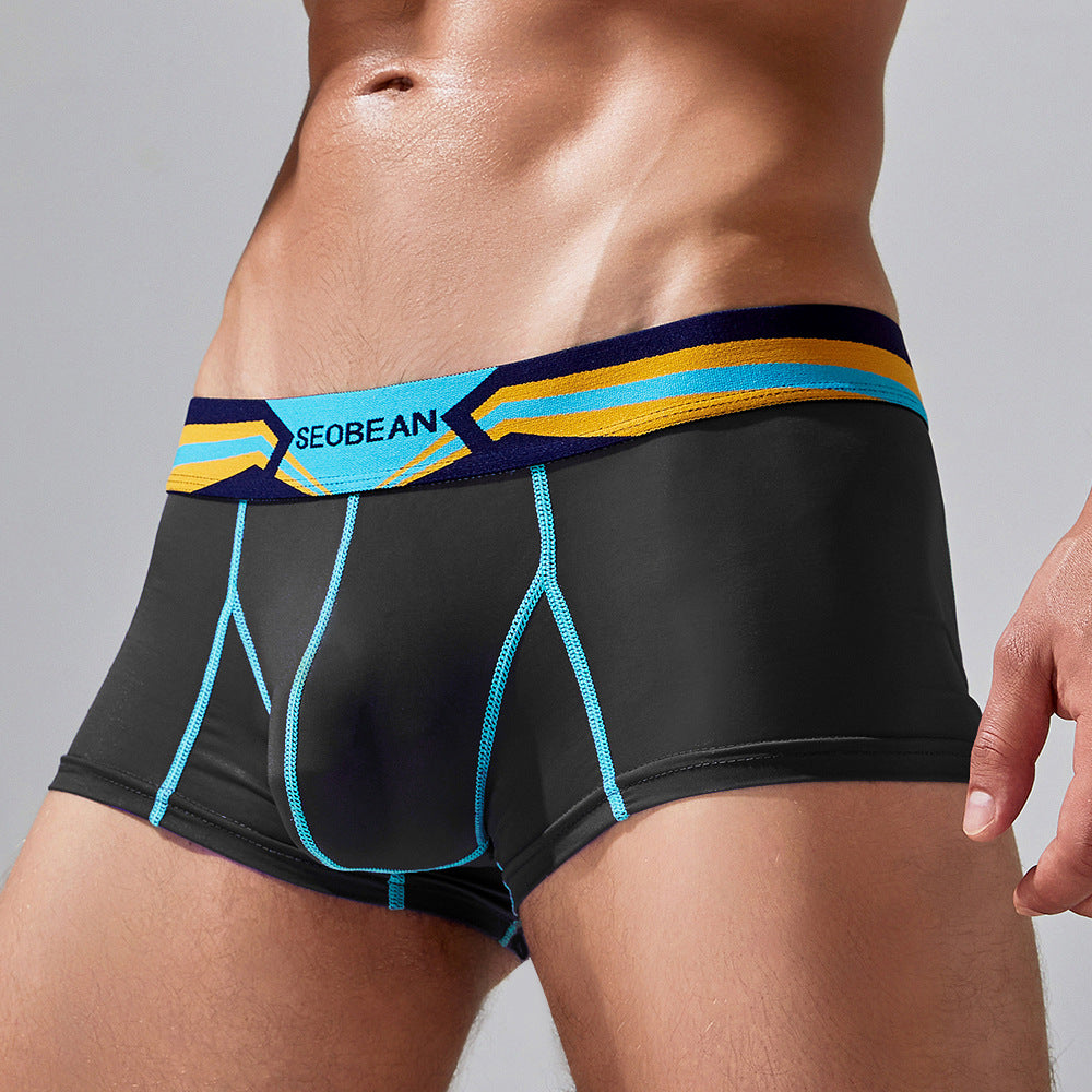 7 pieces SEOBEAN Men's underwear comfortable sweat-wicking boxers men's bump shorts