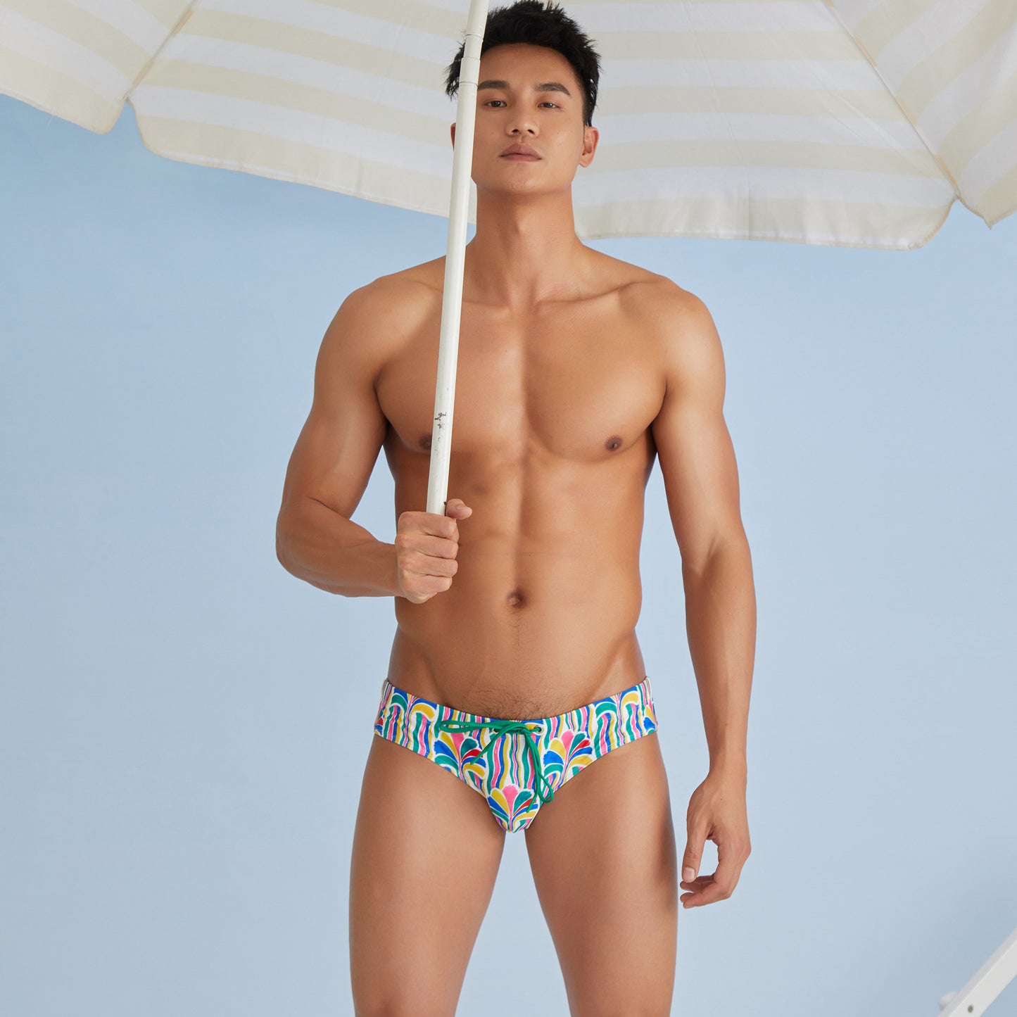 SEOBEAN Men's sexy triangle swim trunks quick-drying competitive hot spring beach surf swimsuit