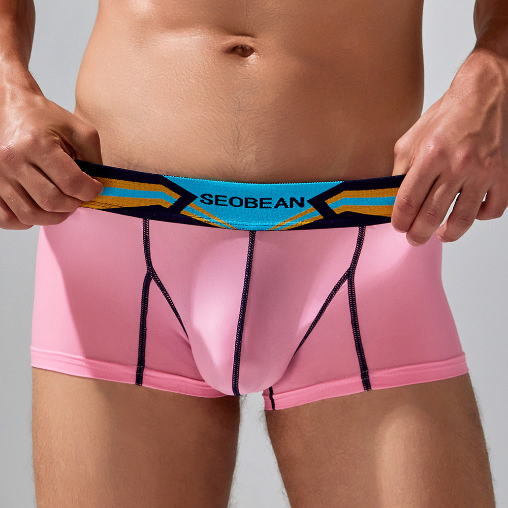 7 pieces SEOBEAN Men's underwear comfortable sweat-wicking boxers men's bump shorts