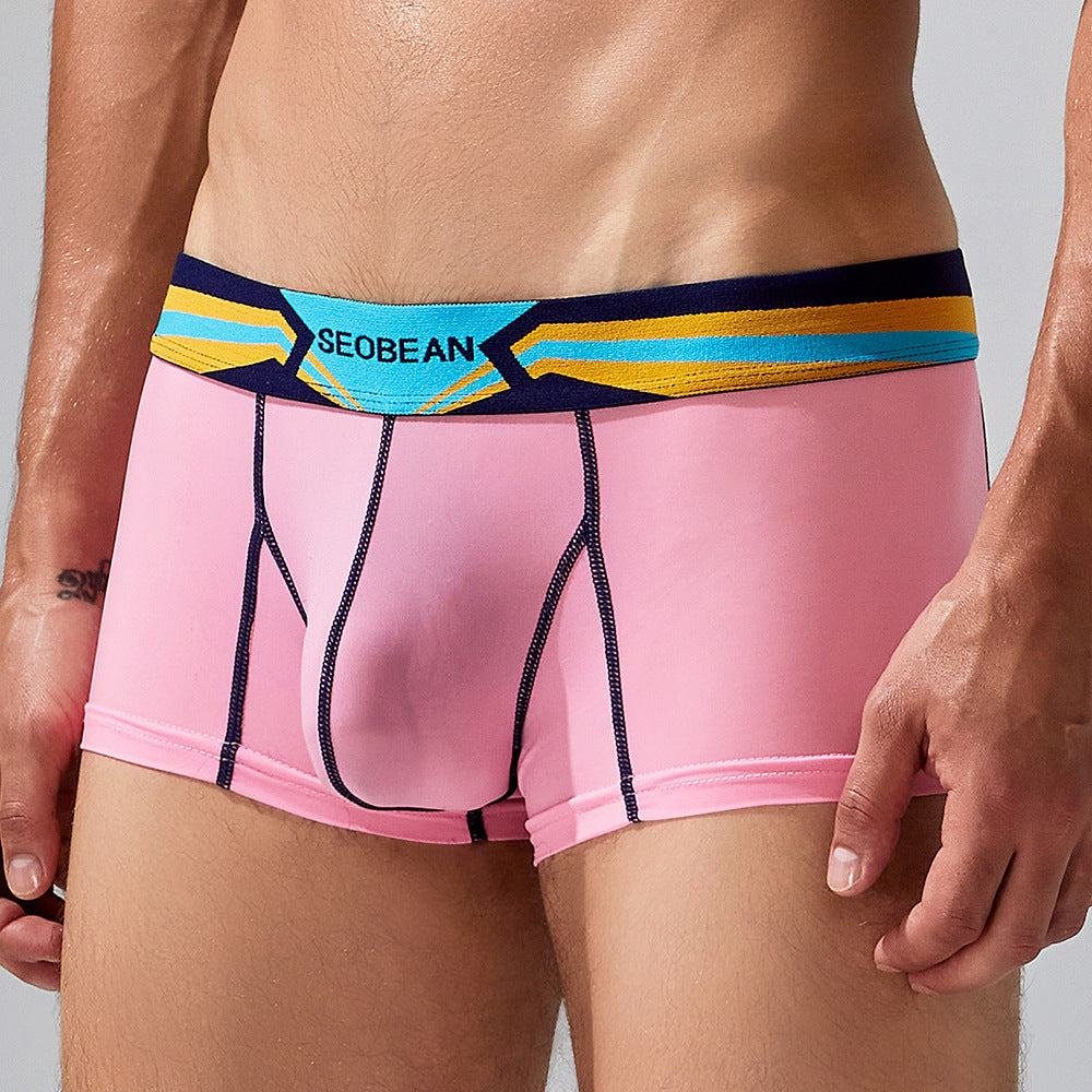 7 pieces SEOBEAN Men's underwear comfortable sweat-wicking boxers men's bump shorts