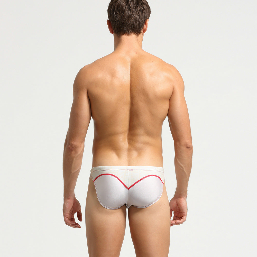 SEOBEAN Men's sexy triangle swim trunks quick-drying competitive hot spring beach surf swimsuit