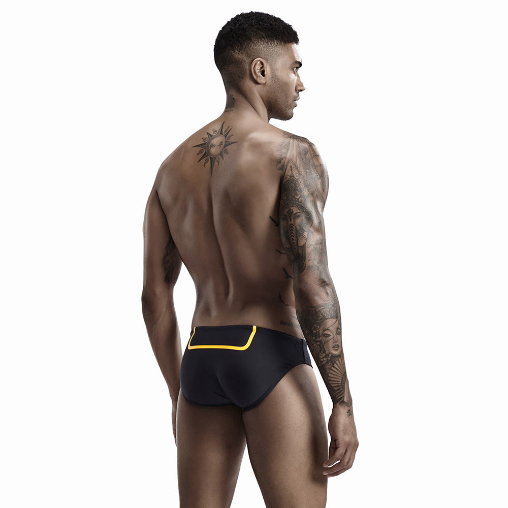 SEOBEAN Men's sexy triangle swim trunks quick-drying competitive hot spring beach surf swimsuit