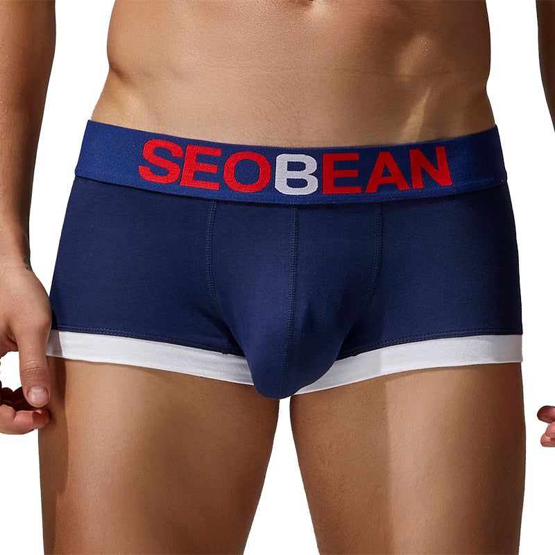 5-Pack SEOBEAN Men's Low Waist Printed Dragon Boxer Briefs U-Shaped Comfortable Lightweight Fashion Innerwear