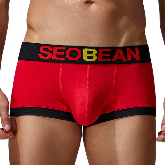 5-Pack SEOBEAN Men's Low Waist Printed Dragon Boxer Briefs U-Shaped Comfortable Lightweight Fashion Innerwear