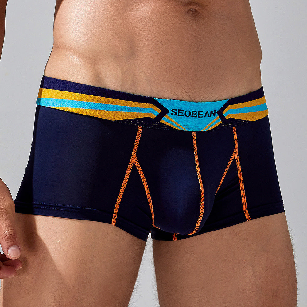 7 pieces SEOBEAN Men's underwear comfortable sweat-wicking boxers men's bump shorts