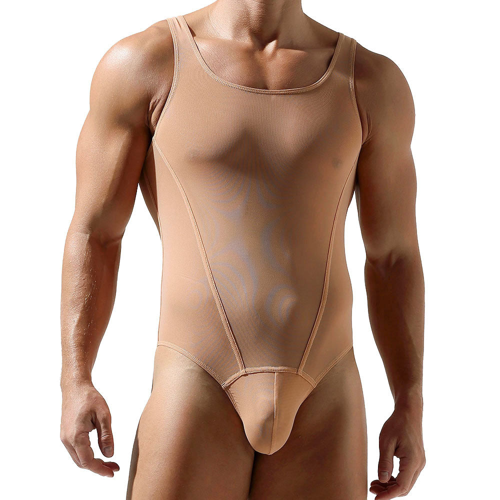 TAUWELL Men'S Sexy and interesting Skin-Tight Body Shaping Bodysuit - High Stretch, Semi-Transparent, Mesh, Athletic & Fashion Underwear, Athletic Wear | Skin Tight Fit | Stretchable Fabric