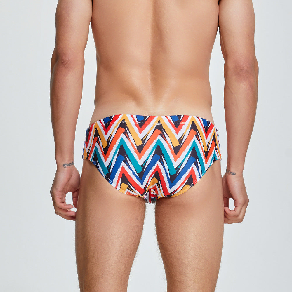 SEOBEAN Men's sexy triangle swim trunks quick-drying competitive hot spring beach surf swimsuit