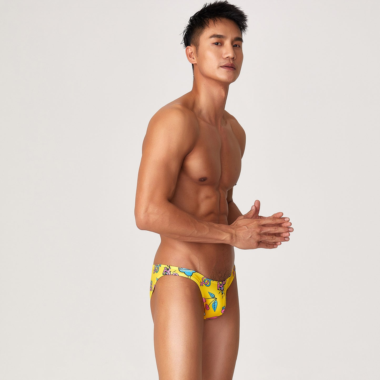 SEOBEAN Men's sexy triangle swim trunks quick-drying competitive hot spring beach surf swimsuit