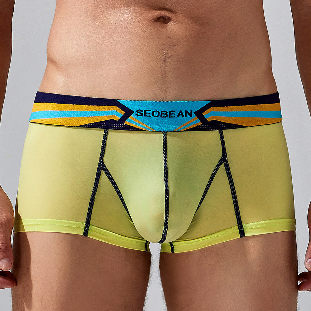 7 pieces SEOBEAN Men's underwear comfortable sweat-wicking boxers men's bump shorts