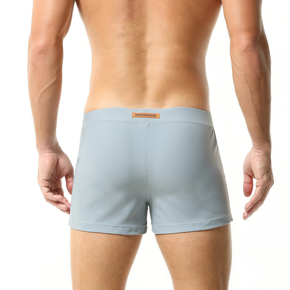 SEOBEAN Men's boxer swim trunks quick-drying competitive surfing hot spring men's swimsuit