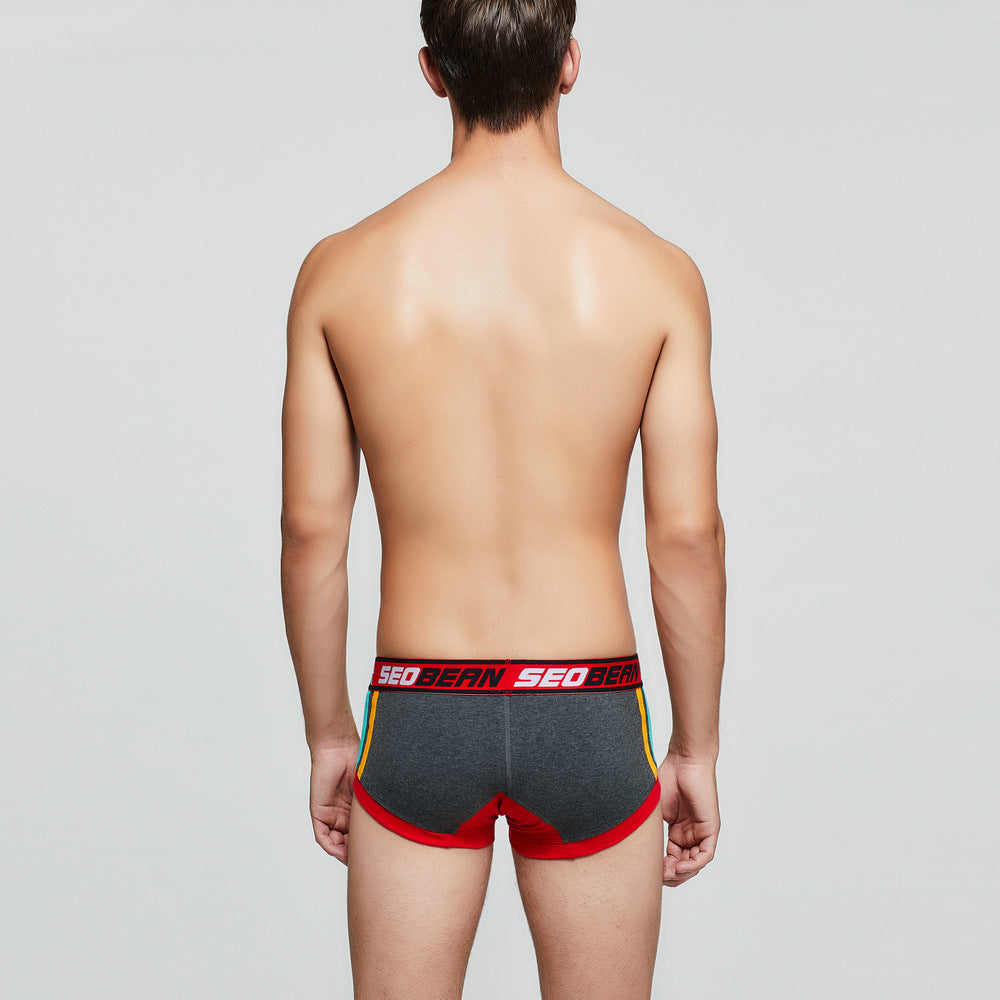 6 pieces SEOBEAN Men's underwear comfortable sweat-wicking boxers men's bump shorts