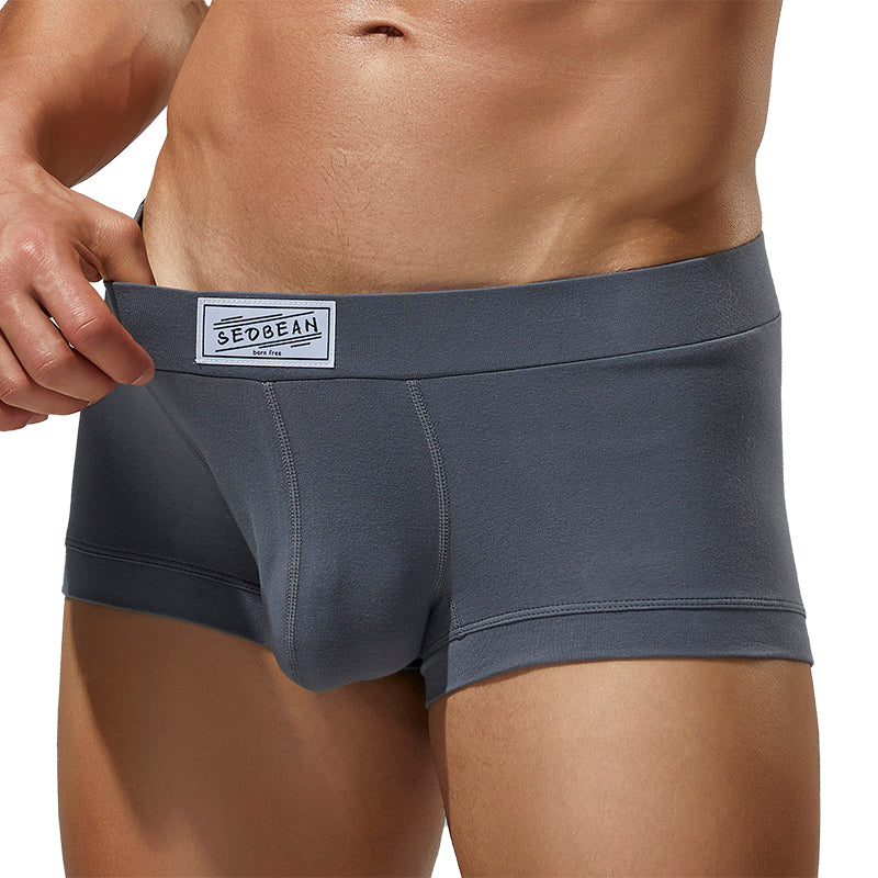 6 pieces SEOBEAN Men's underwear comfortable sweat-wicking boxers men's bump shorts