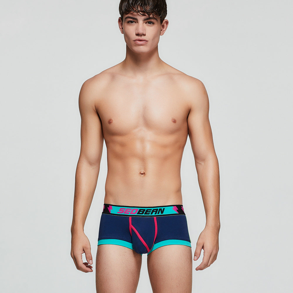 6 pieces SEOBEAN Men's underwear comfortable sweat-wicking boxers men's bump shorts