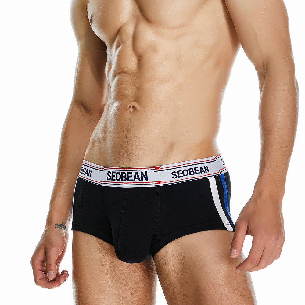 5 pieces SEOBEAN Men's underwear comfortable sweat-wicking boxers men's bump shorts