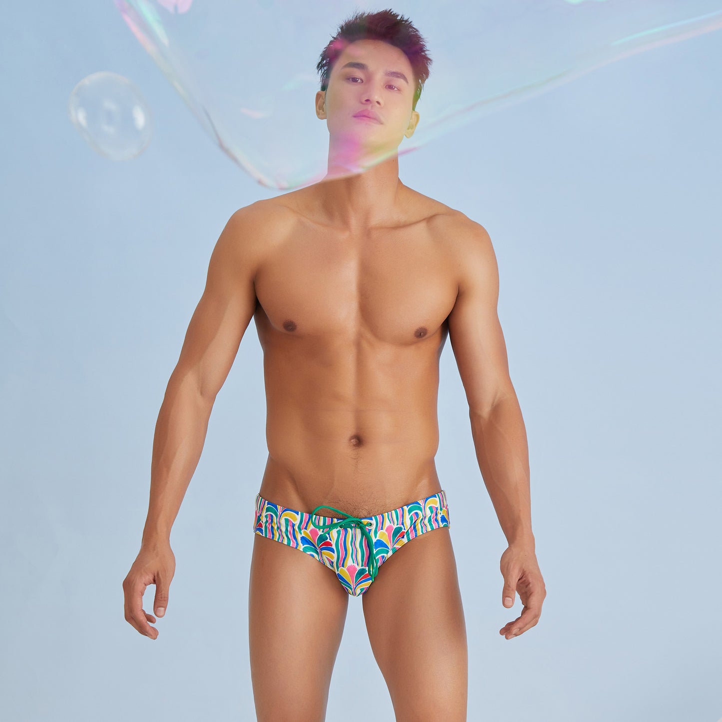 SEOBEAN Men's sexy triangle swim trunks quick-drying competitive hot spring beach surf swimsuit