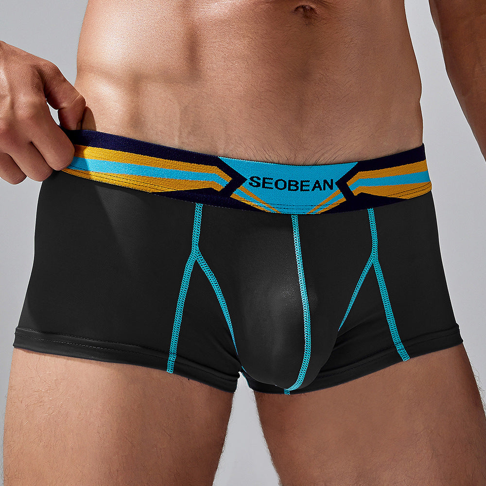 7 pieces SEOBEAN Men's underwear comfortable sweat-wicking boxers men's bump shorts