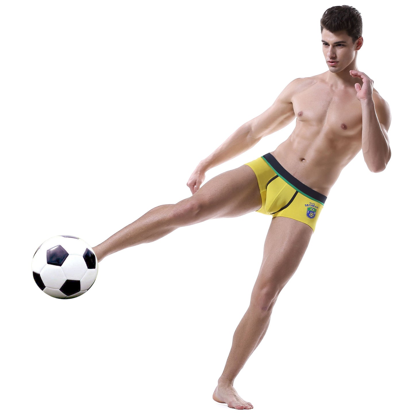 4 pieces SEOBEAN Men's cotton underwear comfortable sweat-wicking boxers men's bump shorts