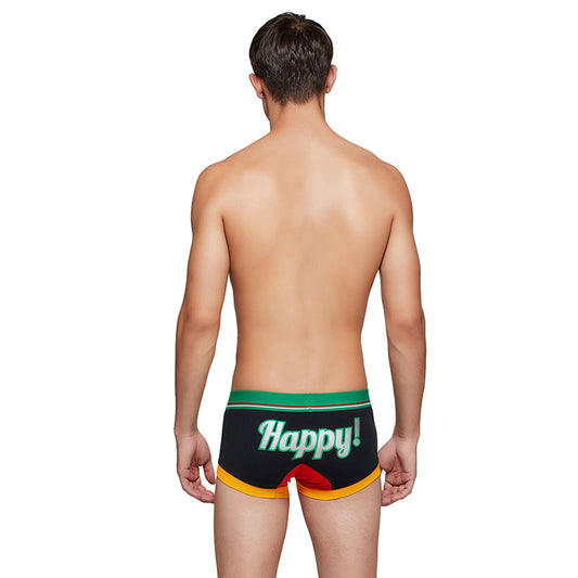 4 pieces SEOBEAN Men's cotton underwear comfortable sweat-wicking boxers men's bump shorts