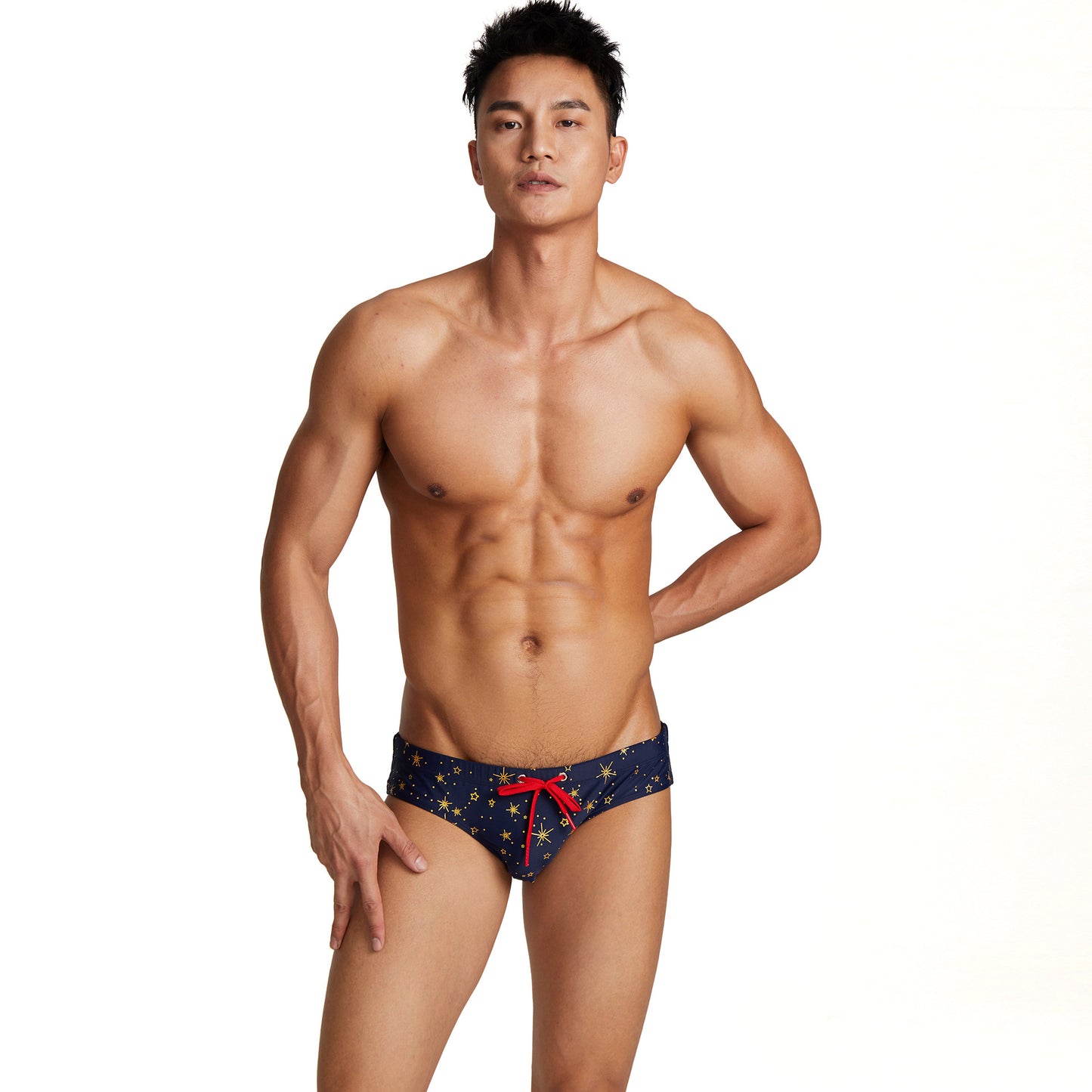 SEOBEAN Men's sexy triangle swim trunks quick-drying competitive hot spring beach surf swimsuit