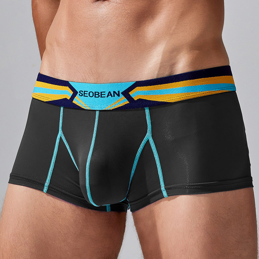 7 pieces SEOBEAN Men's underwear comfortable sweat-wicking boxers men's bump shorts