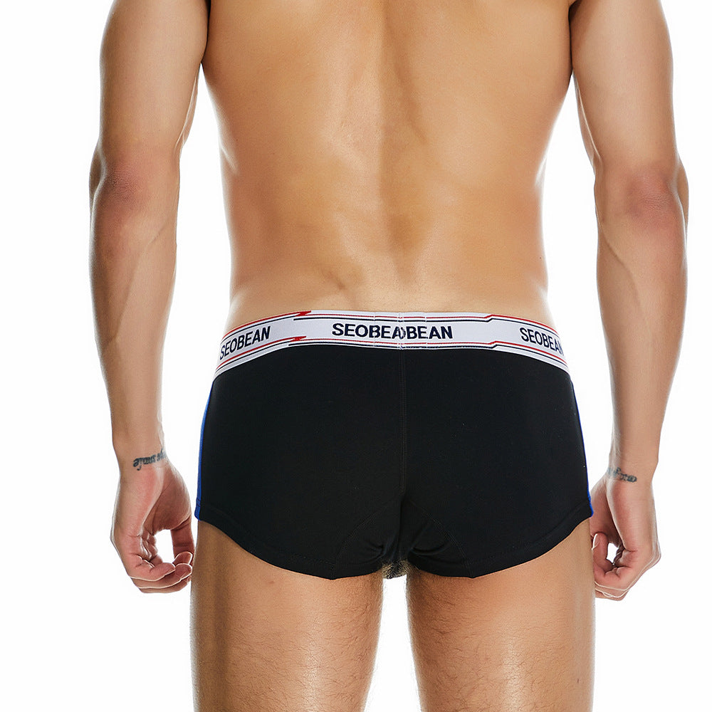 5 pieces SEOBEAN Men's underwear comfortable sweat-wicking boxers men's bump shorts