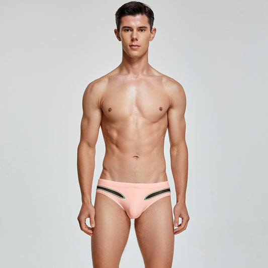 SEOBEAN Men's sexy triangle swim trunks quick-drying competitive hot spring beach surf swimsuit