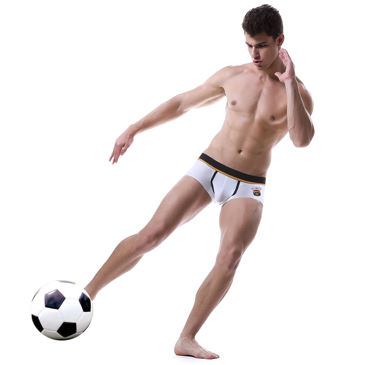 4 pieces SEOBEAN Men's cotton underwear comfortable sweat-wicking boxers men's bump shorts