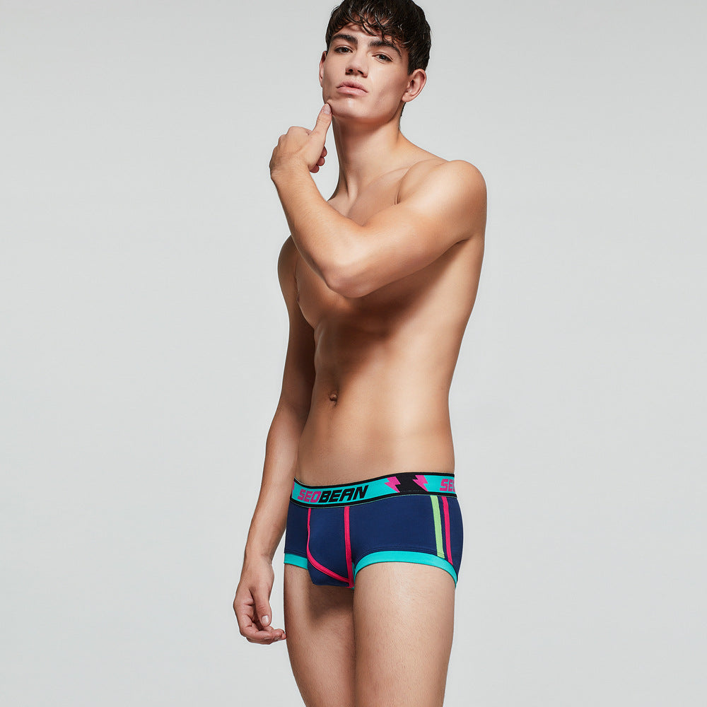 6 pieces SEOBEAN Men's underwear comfortable sweat-wicking boxers men's bump shorts