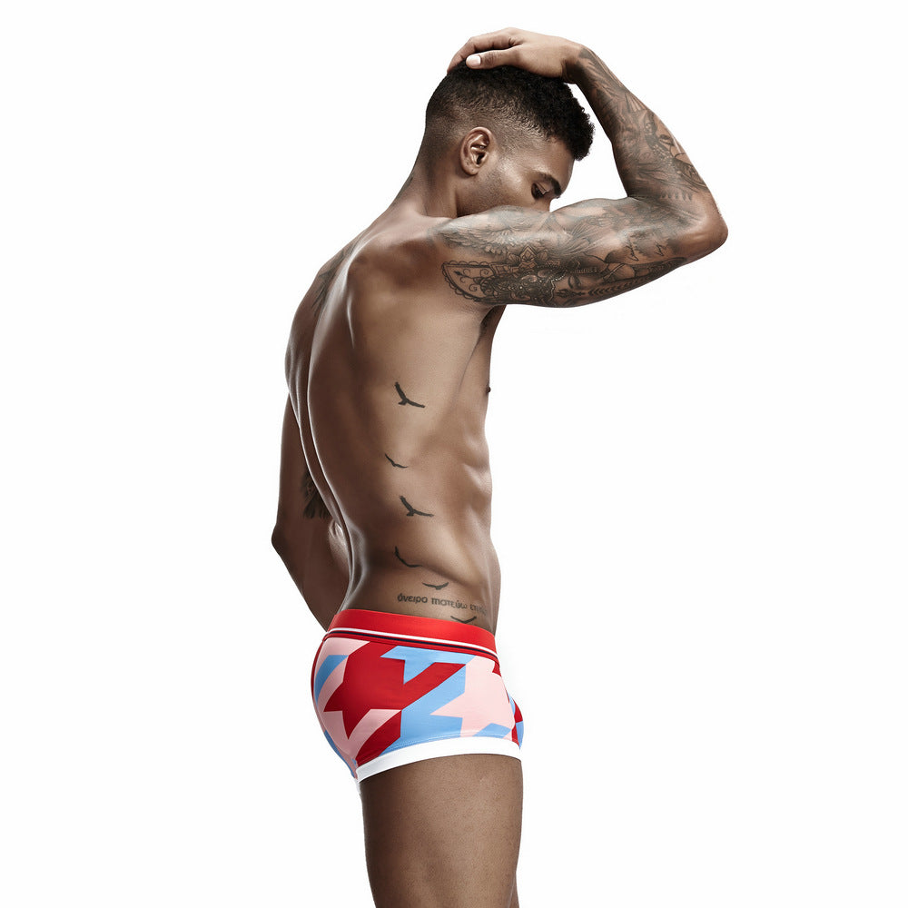 4 pieces SEOBEAN Men's underwear comfortable sweat-wicking boxers men's bump shorts