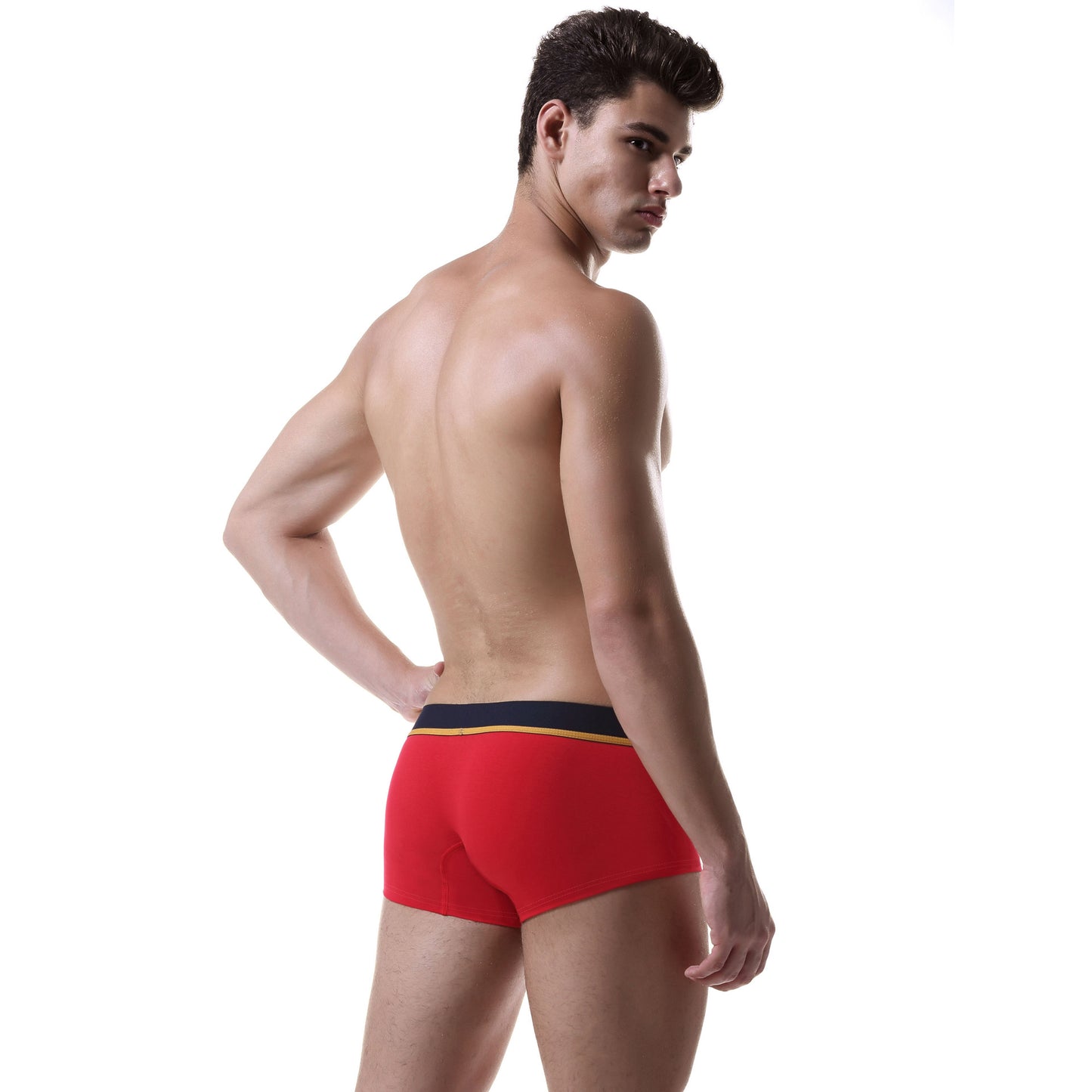 4 pieces SEOBEAN Men's cotton underwear comfortable sweat-wicking boxers men's bump shorts