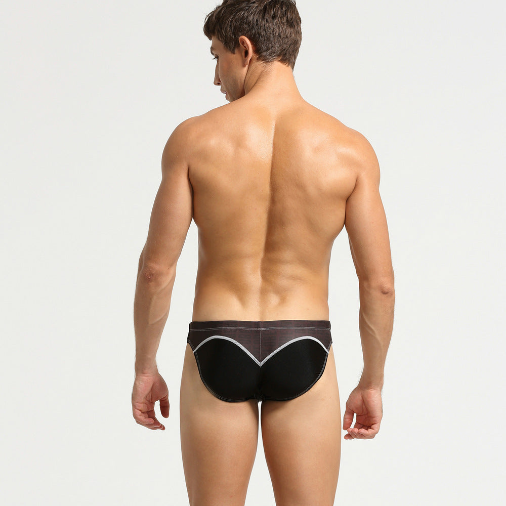 SEOBEAN Men's sexy triangle swim trunks quick-drying competitive hot spring beach surf swimsuit