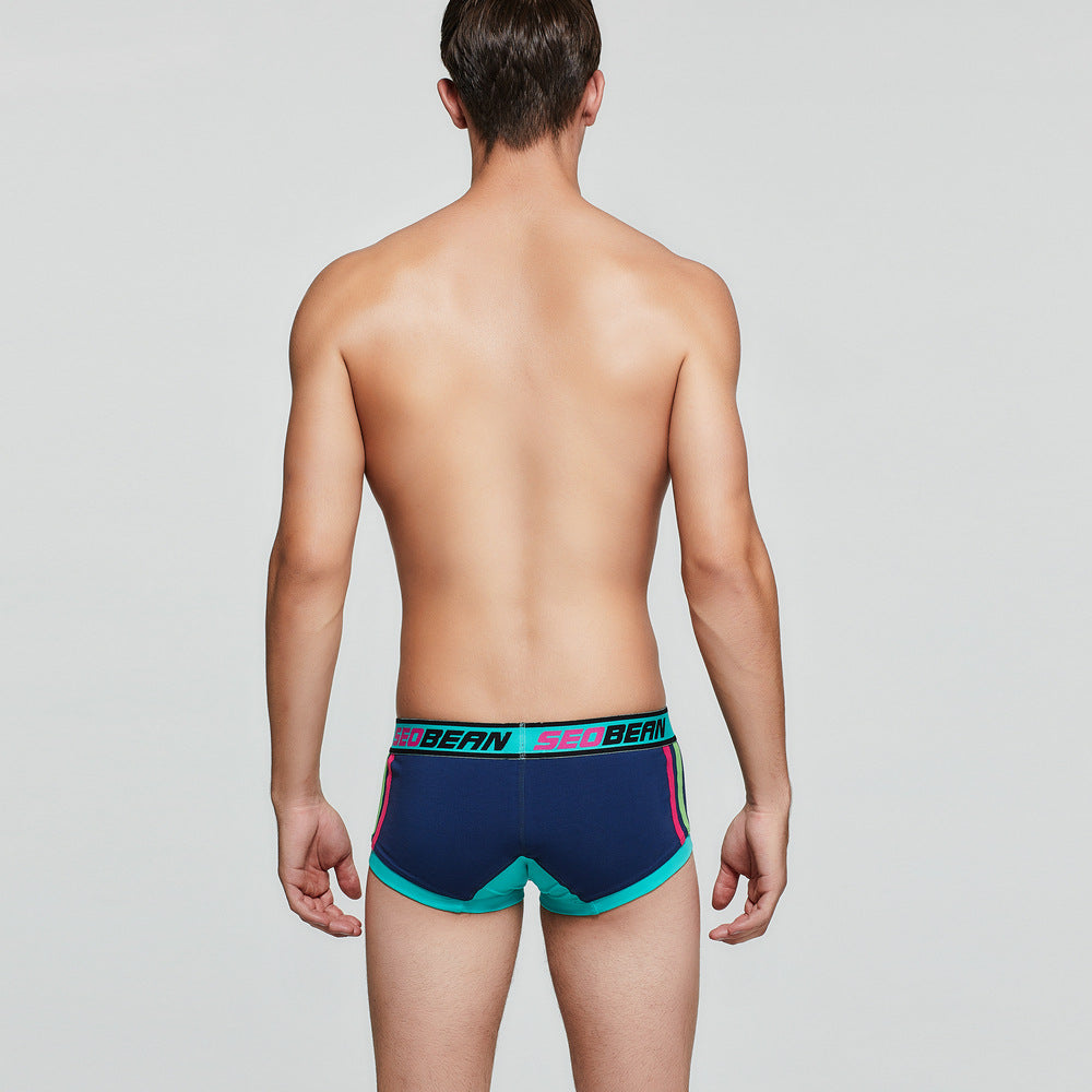 6 pieces SEOBEAN Men's underwear comfortable sweat-wicking boxers men's bump shorts