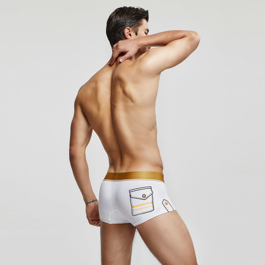 3 pieces SEOBEAN Men's underwear comfortable sweat-wicking boxers men's bump shorts