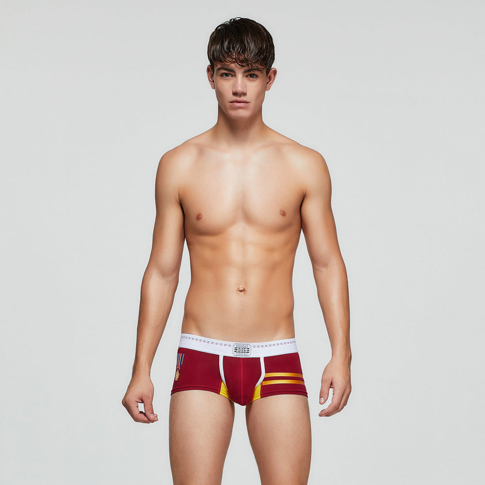 5 pieces SEOBEAN Men's cotton underwear comfortable sweat-wicking boxers men's bump shorts