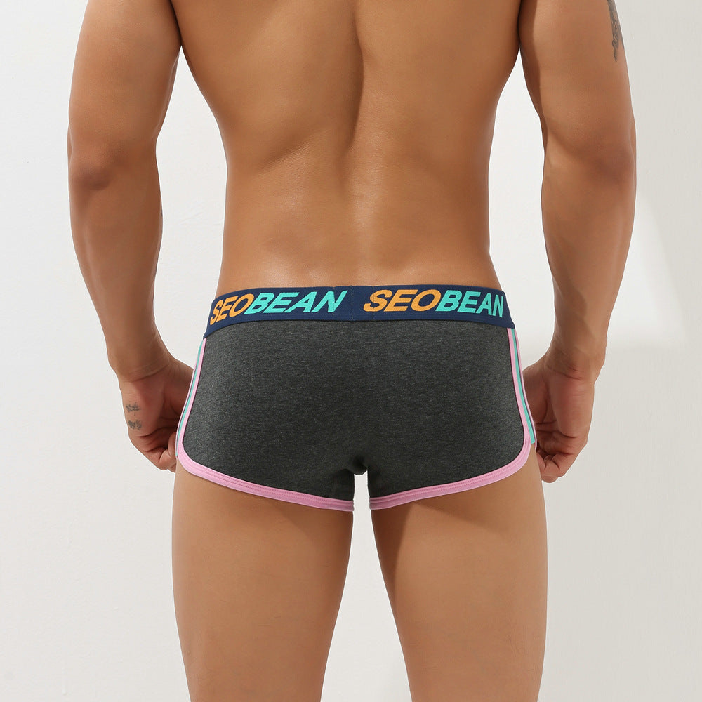 6 pieces SEOBEAN Men's underwear comfortable sweat-wicking boxers men's bump shorts