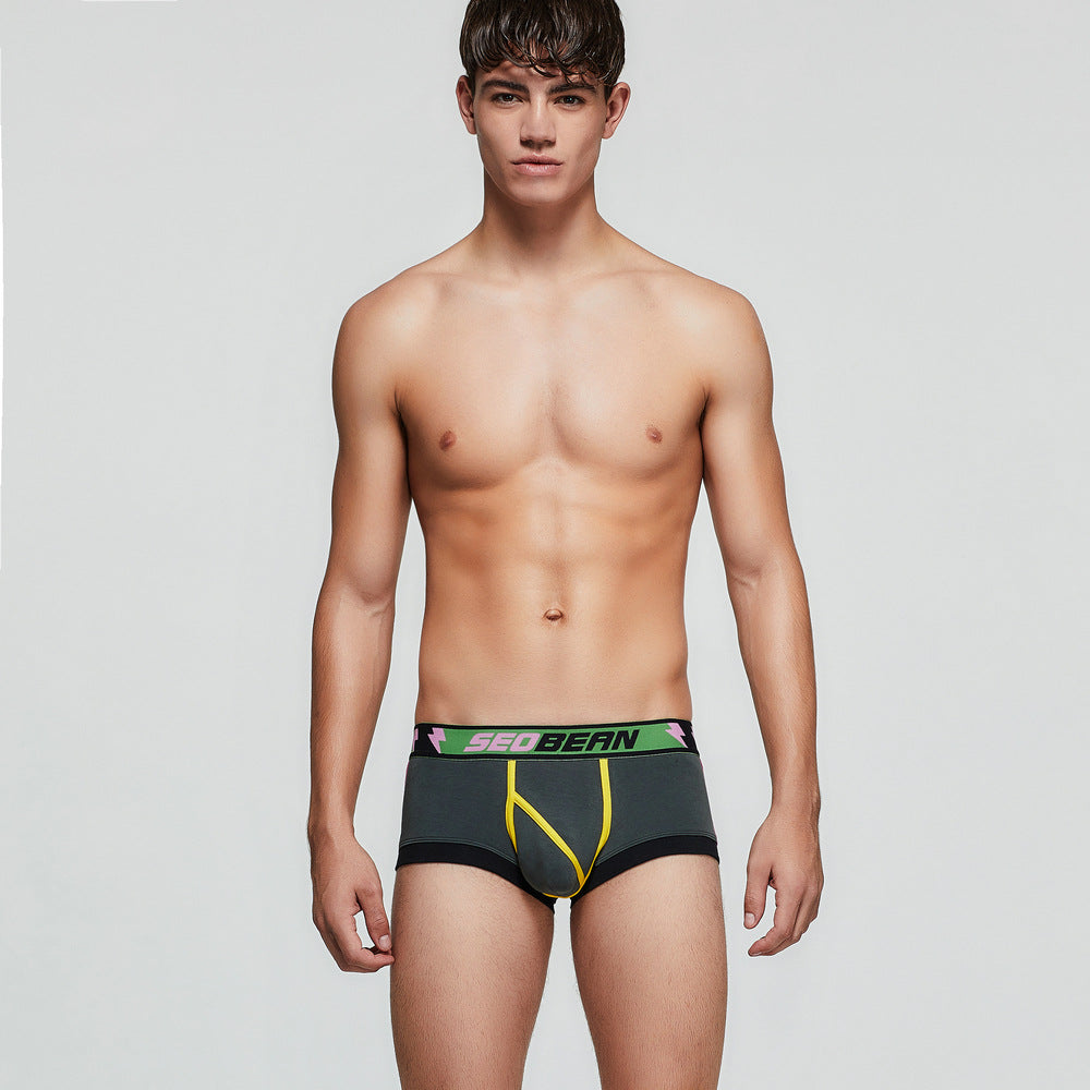 6 pieces SEOBEAN Men's underwear comfortable sweat-wicking boxers men's bump shorts