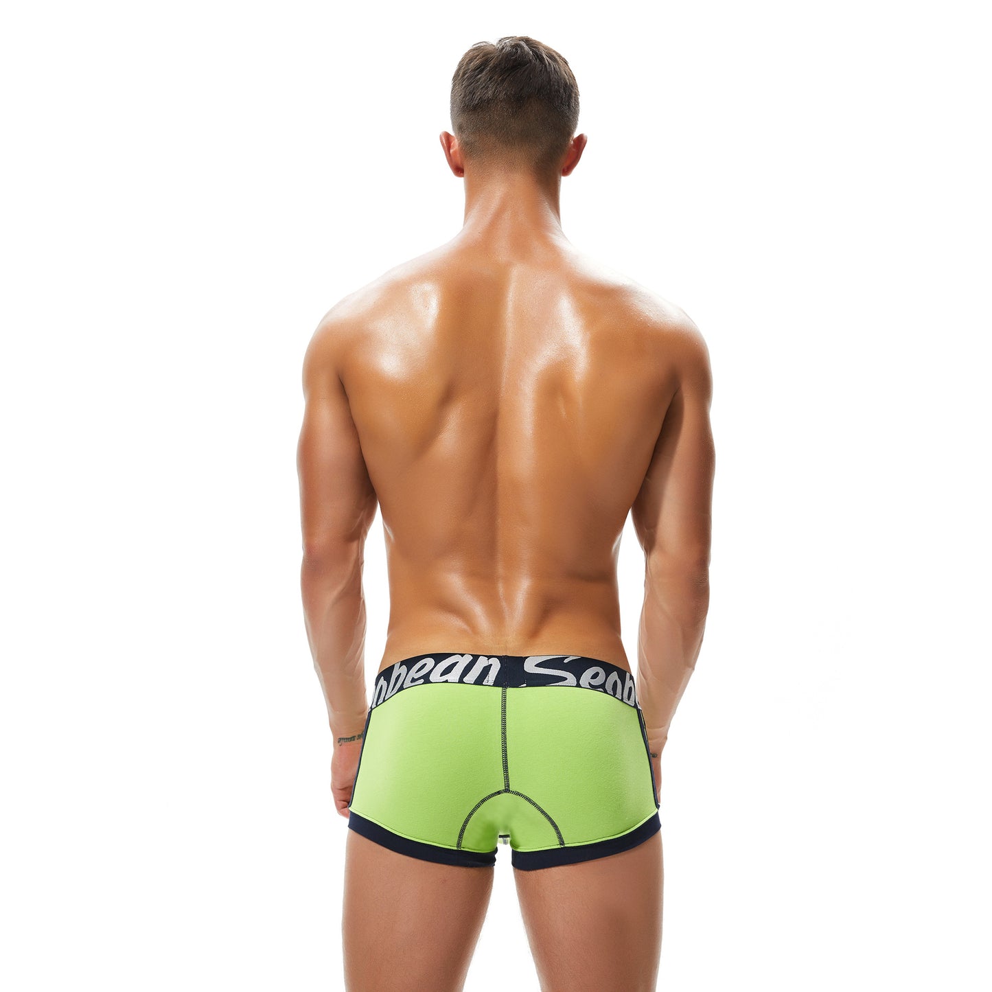 5 pieces SEOBEAN Men's cotton  underwear comfortable sweat-wicking boxers men's bump shorts