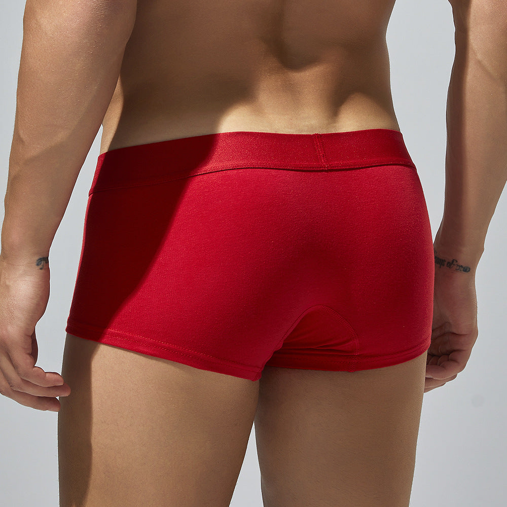 2 pieces SEOBEAN Men's underwear comfortable sweat-wicking boxers men's bump shorts