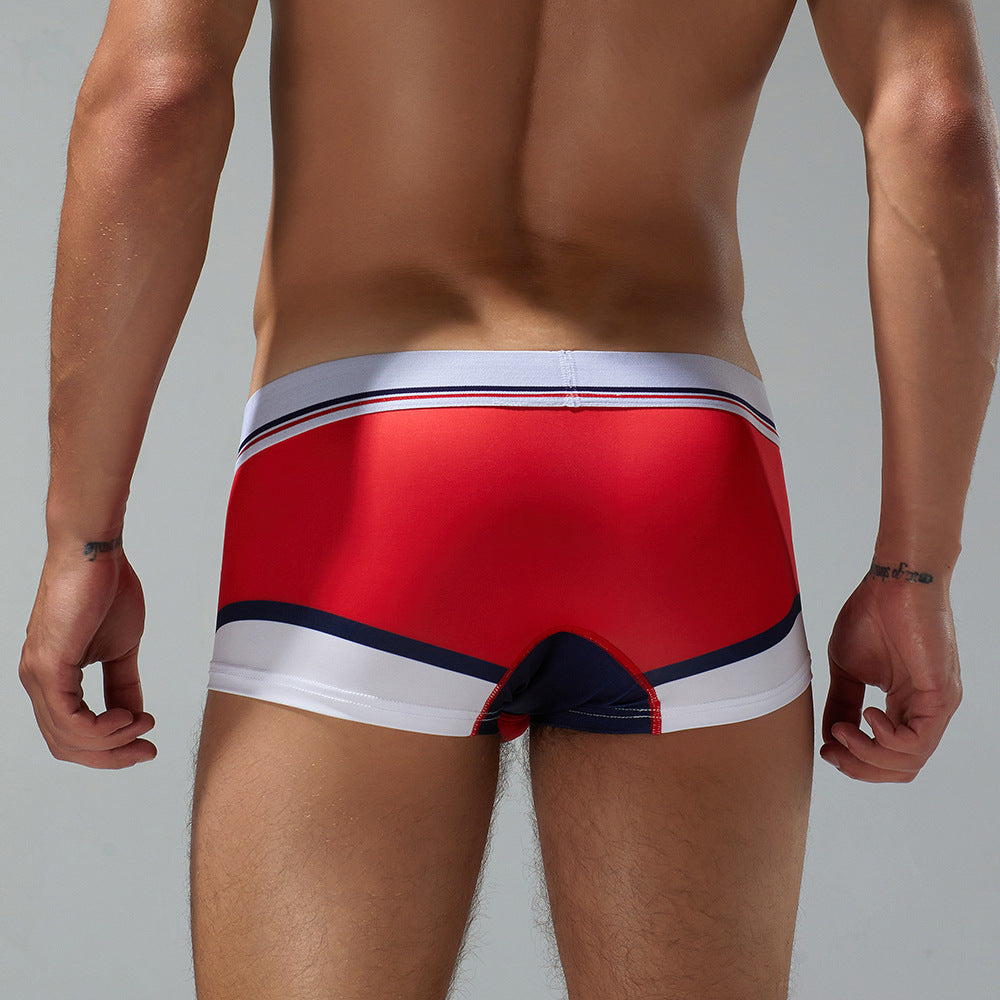 4 pieces SEOBEAN Men's underwear comfortable sweat-wicking boxers men's bump shorts