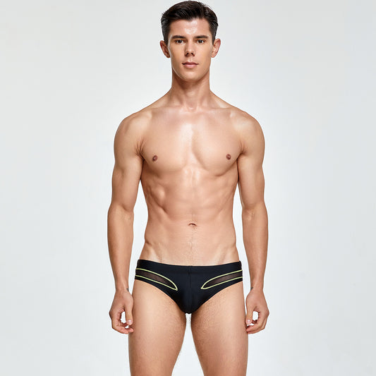 SEOBEAN Men's sexy triangle swim trunks quick-drying competitive hot spring beach surf swimsuit