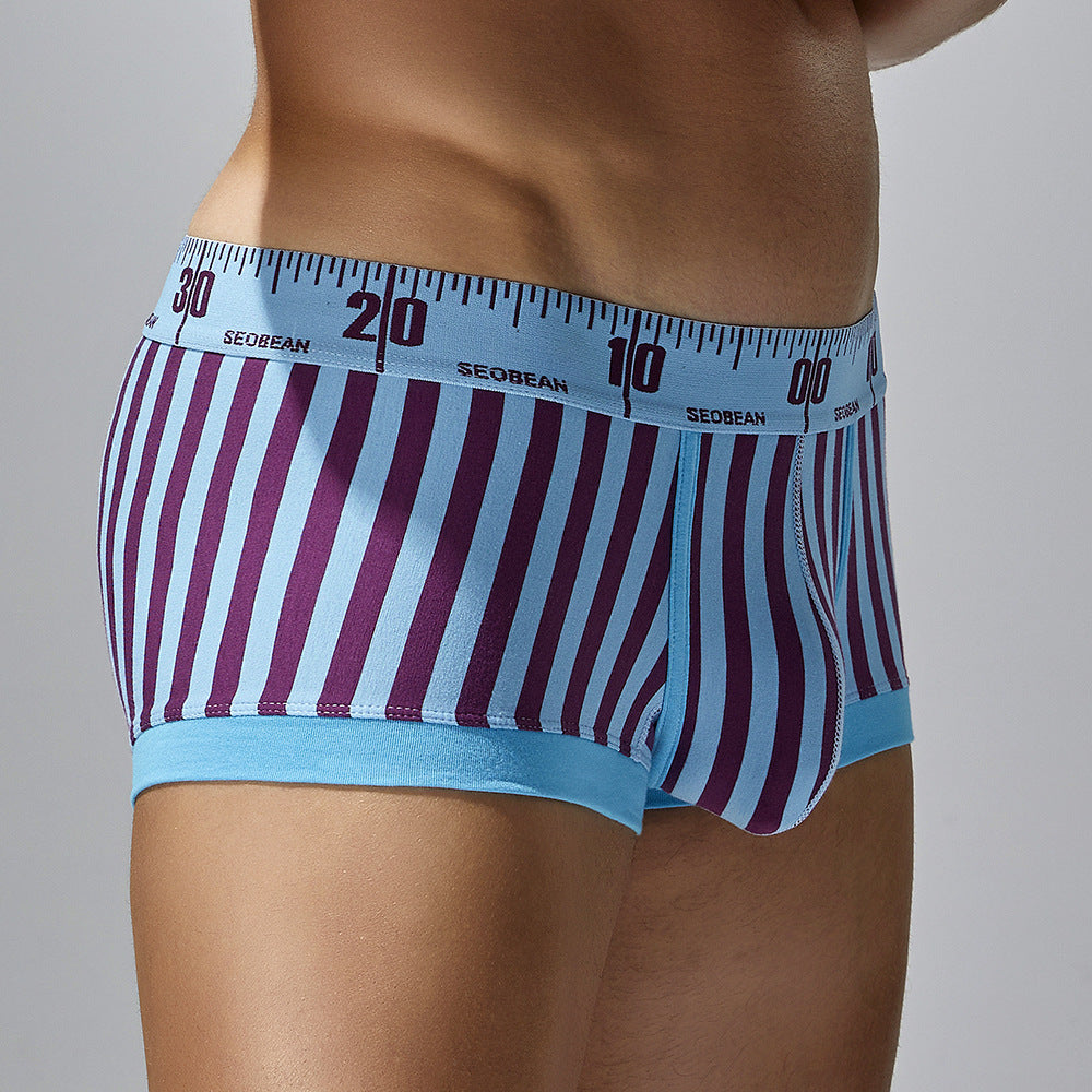 3-Pack SEOBEAN Men's Low Waist Printed Dragon Boxer Briefs U-Shaped Comfortable Lightweight Fashion Innerwear