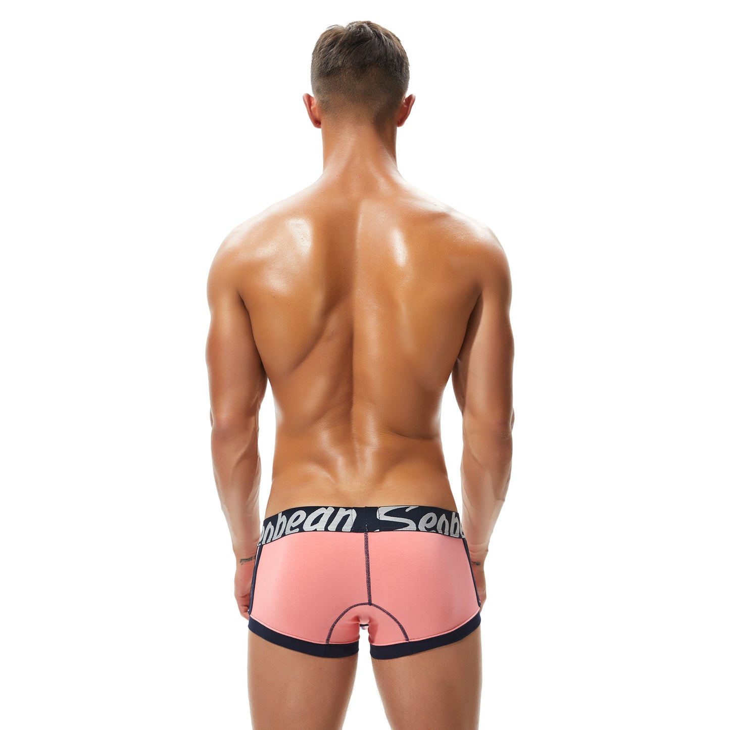 5 pieces SEOBEAN Men's cotton  underwear comfortable sweat-wicking boxers men's bump shorts