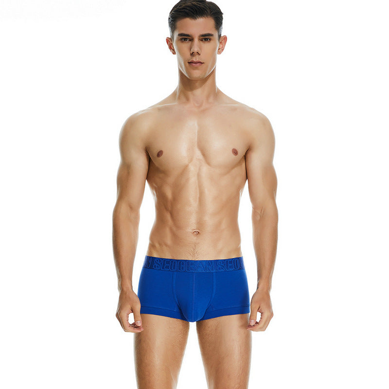 8 pieces SEOBEAN Men's underwear comfortable sweat-wicking boxers men's bump shorts
