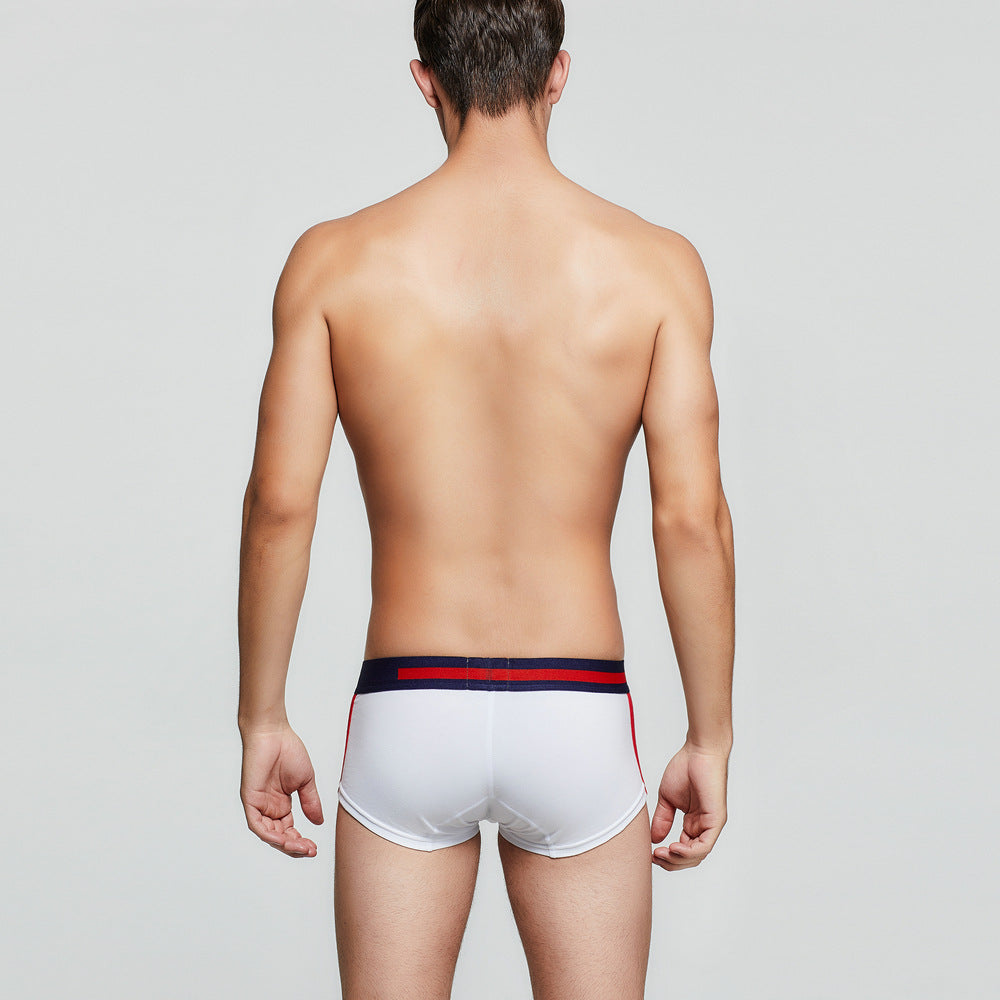 5 pieces SEOBEAN Men's cotton underwear comfortable sweat-wicking boxers men's bump shorts