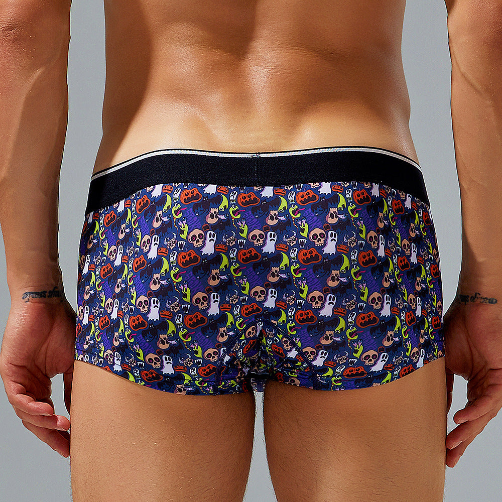 4 pieces SEOBEAN Men's underwear comfortable sweat-wicking boxers men's bump shorts