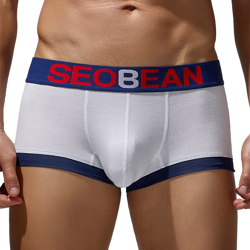 5-Pack SEOBEAN Men's Low Waist Printed Dragon Boxer Briefs U-Shaped Comfortable Lightweight Fashion Innerwear